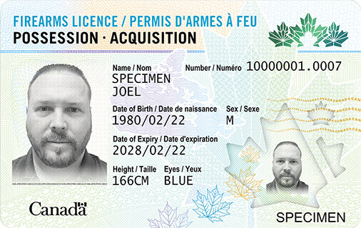 New Firearms Possession And Acquisition Licence Cards RCMP Ca   Licence Cards Permis F 2023 Eng 