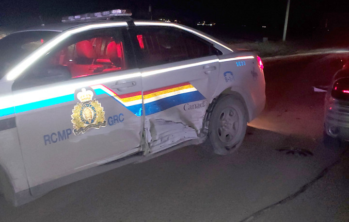 Steinbach RCMP vehicle struck by impaired driver