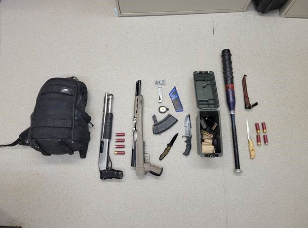 seized approximately 26 grams of methamphetamine, a semi-automatic firearm, a sawed-off firearm, approximately 150 rounds of ammunition, numerous knives and trafficking paraphernalia. 