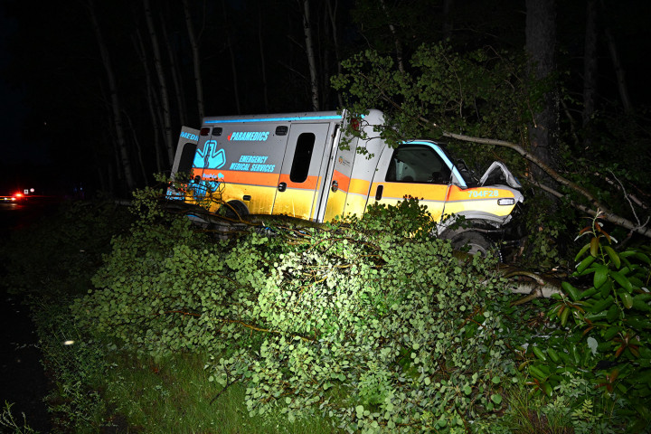 Ambulance crashed into a tree