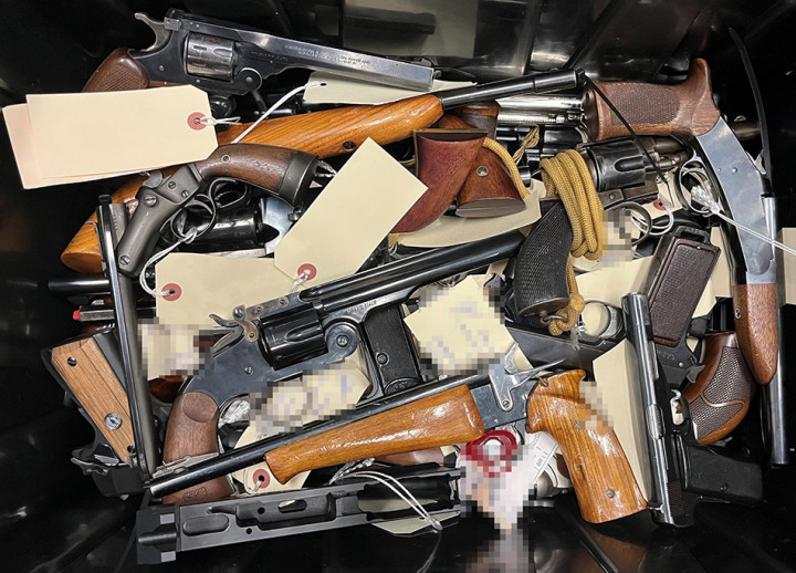 Seized firearms