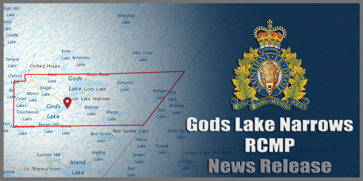 Gods Lake Narrows News Release sign