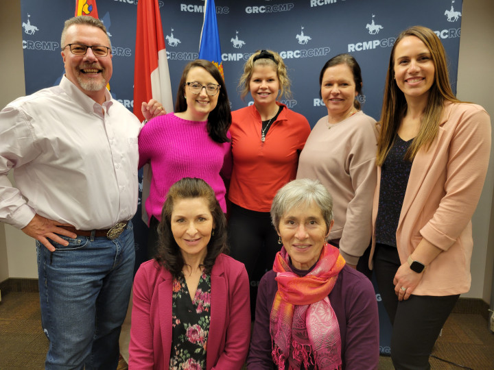 PEI RCMP staff wearing pink shirts