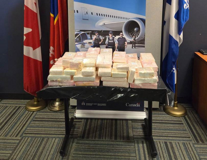 RCMP officers seized 62.7 kilos of cocaine.