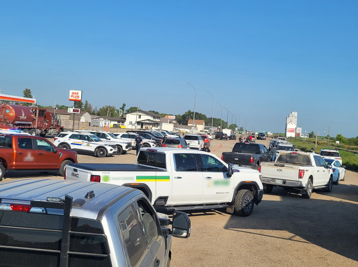 la Sécurité routière de la GRC en Saskatchewan et la Patrouille routière de la Saskatchewan ont effectué un contrôle routier sur l'autoroute 11 à Chamberlain, en Saskatchewan