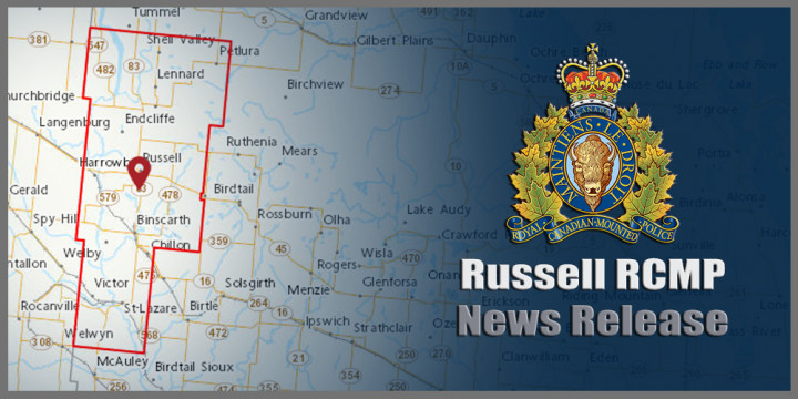 Russell RCMP News Release sign