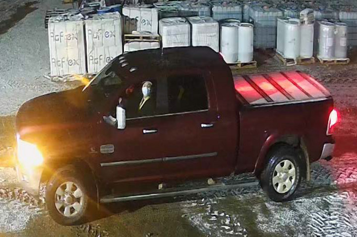 The suspects were believed to be driving a 2015-2018 dark red/burgundy Dodge Ram 2500 or 3500 Mega Cab with a Cummins Diesel engine (Longhorn edition) with an unknown licence plate.